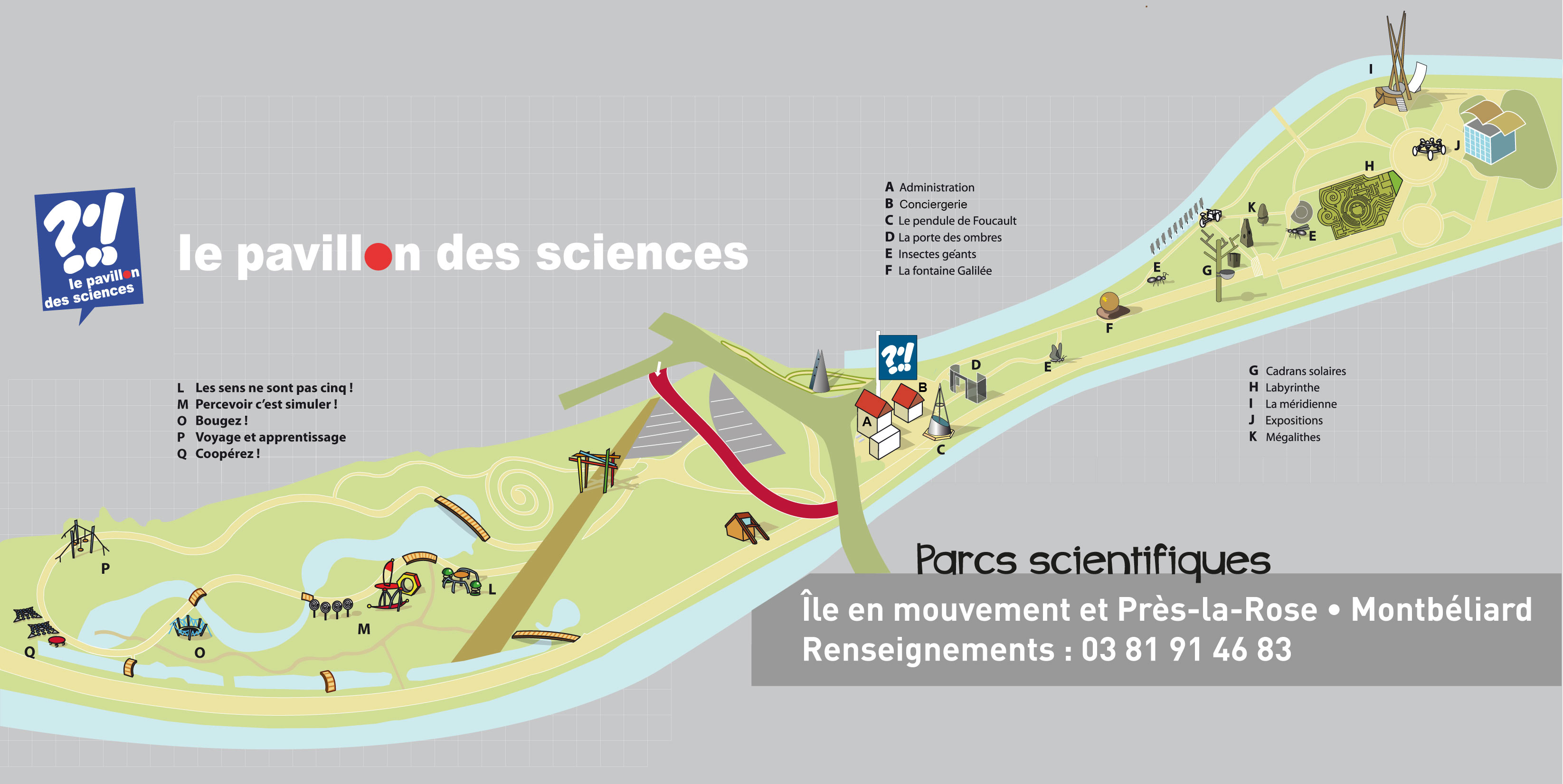 plan des parcs scientifiques : Le Près-la-Rose et lïle en mouvement plan des parcs scientifiques : Le Près-la-Rose et lïle en mouvement